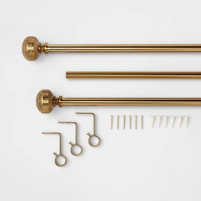 Stamped Metal Knob Curtain Rod - Opalhouse 1 Stamped Metal Knob Curtain Rod - Opalhouse