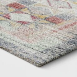 Front Page 33 2'4"x7' Runner Distressed Geo Persian Style Rug Blush - Opalhouse™