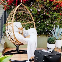Britanna Patio Hanging Egg Chair - Natural - Opalhouse™ 9 Britanna Patio Hanging Egg Chair - Natural - Opalhouse™ -Opalhouse™ Designed With Jungalow™ GUEST 4b072736 06c1 4fa1 8662 422f2020ef23