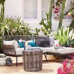 Latigo Patio Sectional Gray/Brown/Linen - Opalhouse™ -Opalhouse™ Designed With Jungalow™ GUEST 58c62a04 f1e9 49d0 af85 6fa1cf870e49