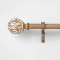 Carved Light Woodtone Ball Curtain Rod Natural - Opalhouse™ 5 Carved Light Woodtone Ball Curtain Rod Natural - Opalhouse™ -Opalhouse™ Designed With Jungalow™ GUEST 7e070734 076e 44dc 94e6 de22767e0af4