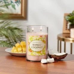 New Release 11 Glass Jar Mango Coconut Candle - Opalhouse™