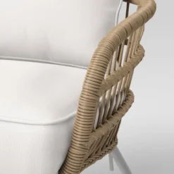 Southport Outdoor Patio Chair With Metal Legs, Club Chair Natural/White - Opalhouse™ -Opalhouse™ Designed With Jungalow™ GUEST 92a17ba0 5e5e 4897 acf9 75b7e89c401a