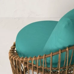 Topanga Club Chair With Ottoman - Blue/Brown - Opalhouse™ Designed With Jungalow™ -Opalhouse™ Designed With Jungalow™ GUEST d55e6c02 0566 4024 be4f e642208a3e0f