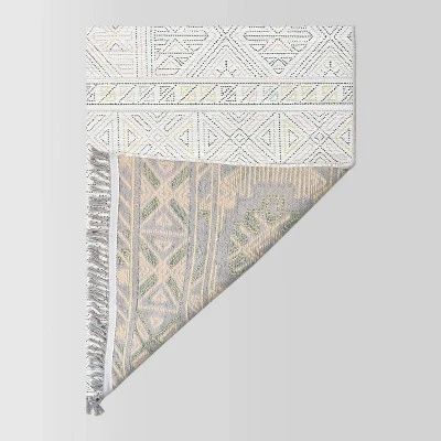 5" X 7" Multi Dot Fringed Outdoor Rug Teal/Pink/Yellow - Opalhouse™ 2 5" X 7" Multi Dot Fringed Outdoor Rug Teal/Pink/Yellow - Opalhouse™ - Image 2